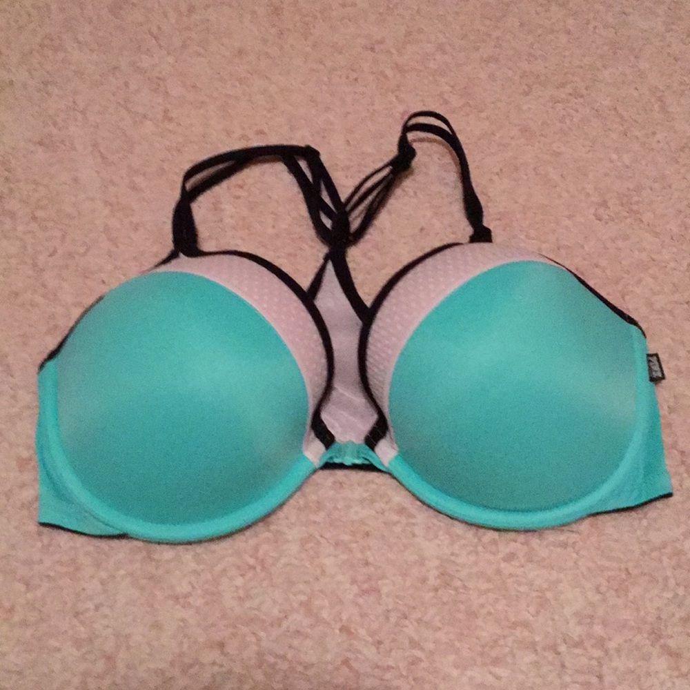 PINK front closure racer back bra